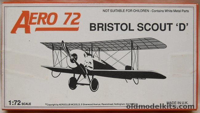 Aeroclub 1/72 Bristol Scout D plastic model kit